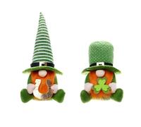 Kznifmk Decoraciones del DíA de San Patricio - DecoracióN del DíA de San Patricio Gnomo de Felpa Verde MuñEco de Duende IrlandéS Estatuilla de Duende