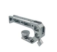 Kznifmk Empuñadura Superior para Cámara, Empuñadura para Cámara, Manija para Jaula de Cámara DSLR, Soporte para Zapata de Micrófono, Color Plateado