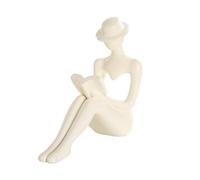 Kznifmk Estatuas de Pensadores Modernos para Decoración del Hogar, Sala de Estar, Decoración de Estante de Escultura de Pensadores Beige, Estatua Abstracta Minimalista,B