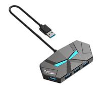 Kznifmk Expansor de Concentrador USB 3.0 Tipo C de 7 Puertos Adaptador OTG de Alta Velocidad de 5 Gbps Estación de Acoplamiento para Computadora Portátil Disco Duro Ratón Teclado B