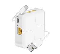 Kznifmk Extensión de Cable de Red Universal Divisor Ethernet Alta Velocidad USB C Alimentación Gigabit Internet Rj45 Adaptador Divisor 1 A 4