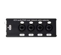 Kznifmk Extensor de Cable de Red de Audio/de 4 Canales Extensor de Señal de Red DMX512 y Audio XLR de 3 Hembra