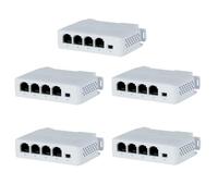 Kznifmk Extensor PoE de 4 Puertos, 1 Entrada y 3 Salidas, en Cascada, IEEE802.3af, 100 Mbs, para Transmisión IP, Repetidor, Conmutador, NVR, Cámara IP, 5 Unidades