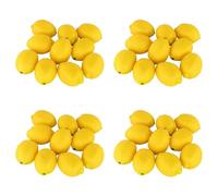 Kznifmk Fake Fruit Home House Kitchen Party Decoration Artificial Lifelike Simulation Amarillo Lemon 40Pcs Set