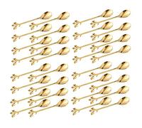 Kznifmk Helado Té Cucharas para Postre Retro Pequeña Café Exprés Cucharas Cubiertos Vajilla de Cocina 4 Juego de 32 Piezas
