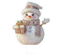 Kznifmk Hermoso Jardín de Muñecos de Nieve de Fairy Tale World, Decoración de Acrílico para Interiores y Exteriores, Colgante Resistente Al Agua y Al Desgaste