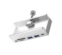 Kznifmk HUB USB 3.0 6 en 1, Estación de Acoplamiento con Clip USB, Adaptador USB 3.0, Divisor Múltiple, Adaptador de Alta Velocidad de 5 Gbps