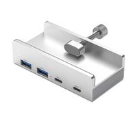 Kznifmk HUB USB 3.2 de 4 Puertos, Adaptador Divisor USB 3.2 de Aluminio, Concentrador Múltiple con Clip, Accesorios para PC de 10 G, B
