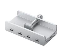 Kznifmk HUB USB 3.2 de 4 Puertos, Adaptador Divisor USB 3.2 de Aluminio, Concentrador Múltiple con Clip, Accesorios para PC de 10 G, A