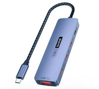 Kznifmk Hub USB C USB Type-C 3.2 HUB 10 Gbps de Alta Velocidad PD100W Carga USB Type-C 3.2 Adaptador Divisor para Computadora Portátil Teléfono PC