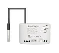 Kznifmk Interruptor de Temperatura Inteligente con Aplicación, Termostato de Monitoreo de 10 A, Módulo de Relé Wifi de 1 Canal, CC de 7 A 32 V