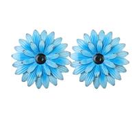 Kznifmk Jardín Azul, Patio, Hierro, Girasol, Decoración de Villa, Jardinería, Colgante de Pared