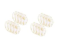 Kznifmk Juego de 12 Posavasos AcríLicos de LáMina Dorada para Bebidas, Posavasos de Té de Estilo NóRdico, Almohadilla Aislante para Tazas de Café para Tazones, 9,5 cm