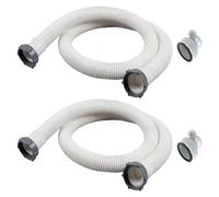 Kznifmk Juego de 2 Mangueras para Piscina Elevadas de 1,5 Pulgadas con 2 Adaptadores de Manguera Tipo B para Adaptador de Manguera, Accesorios de Manguera para Bomba de Filtro