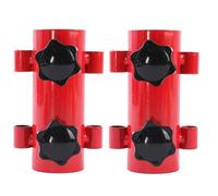 Kznifmk Juego de 2 Piezas de Poste de Toldo, Tubo Fijo, Resistente Al Viento, Ajustable, Accesorios para Poste de Soporte para Tienda de CampañA Al Aire Libre, Rojo