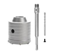 Kznifmk Juego de Brocas para Perforadora SDS Plus, Herramientas de Corte con Eje Redondo, Abridor de Agujeros para Piedra, Cemento y Hormigón, 65mm