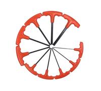 Kznifmk Juego de Llaves Hexagonales de 10 Piezas con Cabeza, Manejar Rojo en Forma de T, Llave H2-H10, de Hierro Ennegrecido