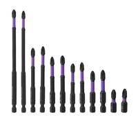 Kznifmk Juego de Puntas de Destornillador Antideslizantes con Puntas de Magnéticas de 25-150 mm de 12 Piezas para Perforación Eléctrica