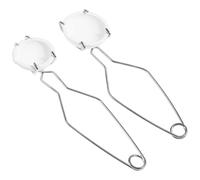 Kznifmk Juego de Vasos y Platos de de Cerámica para Fundir, Kits de, Pequeños de de Cuarzo de Cerámica con Manejar de Pinzas para Látigo