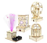 Kznifmk Juguetes de ConstruccióN de Madera, Proyectos de Actividades, Rompecabezas 3D, Caja de MúSica, Regalo de Manualidades de CumpleañOs de Navidad para NiñOs y NiñAs