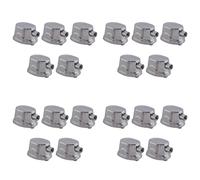 Kznifmk Kit de BateríA de AleacióN de Plata de 20 Uds., Gancho de Garra Rectangular, Accesorio de PercusióN de un Solo Extremo, Piezas de Repuesto