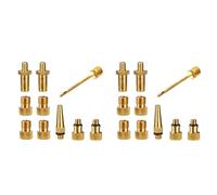 Kznifmk Kit de Boquilla de Bomba de Inflado 20 Piezas, Adaptadores de VáLvula de Bicicleta de Tubo de VáLvula Presta Schrader para Carretera y y Fixie Bomba de NeumáTico de Bicicleta