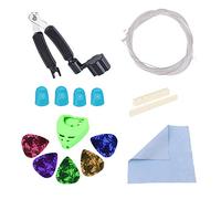 Kznifmk Kit de Cuerdas de Guitarra de 14 Piezas Que Incluye PúAs de Guitarra, Enrollador de Cuerda, Cuerdas de Guitarra AcúStica para Piezas de Repuesto AcúSticas