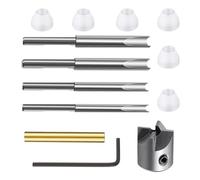 Kznifmk Kit de Recortadora de Barril para CarpinteríA, de Recorte con Ejes de Corte de Acero Al Carbono, Juego de Recortadora, para PreparacióN de Kit de Pluma