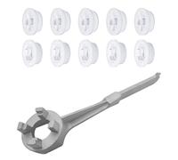 Kznifmk Las Tapas de TapóN Incluyen 10 Tapas de Rosca Tapa del Orificio del TapóN del Tambor con Llave para Tambor Llave para TapóN de Tambor para Tambor de 15/30/55 Galones