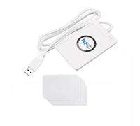 Kznifmk Lector de Tarjetas Inteligentes RFID ACR122U, Duplicador y Grabador de Tarjetas 5XCUID, Copiadora, Clon Grabable, 13,56 Mhz, Copiadora de Tarjetas con Identificación por IC