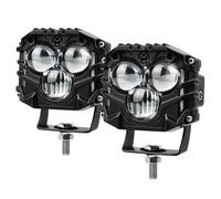 Kznifmk Luces LED de 3 Pulgadas, Luces Todoterreno con Proyector, Luces LED de Cubo para Zanjas, para Camiones, SUV, UTV y Barcos