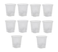 Kznifmk Macetas de Plástico Transparente para Jardín, Maceteros con Riego Automático, Macetas de Plástico para Vivero con Depósito Profundo, Paquete de 10