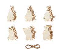 Kznifmk Manualidad Navideña para Niños, CREA Tu Propio Árbol de Navidad, Manualidad Navideña de Madera para Niñas/Niños, 30 Piezas