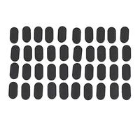 Kznifmk Mesa Ovalada Silla Pata Tubo Inserto Tubo Tapa Final 40 mm x 20 mm 40 Piezas Negro