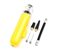 Kznifmk Mini Bomba de Balón de Dos Vías, Juguete de Fútbol, Baloncesto, Voleibol, Anillo de Natación, Chaleco Salvavidas, Bomba Portátil Inflable Amarilla