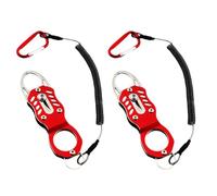 Kznifmk Mini Controlador de Peces de Acero Inoxidable, Extractor de Anzuelos, Abrazadera para Peces, Señuelo Portátil, Herramienta de Pesca para Control de Peces, Rojo