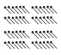 Kznifmk Mini Cucharas de Postre Cucharas de Café Cucharaditas Chapadas en Negro Manejar Esmerilado para Postre Té Helado Pastel Café Juego de 48