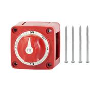 Kznifmk Mini Interruptor de Corte On/Off Marino 12-48V 100-300A Interruptor de BateríA Aislador DesconexióN Giratorio, 4 Posiciones