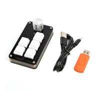 Kznifmk Mini Teclado 5 Teclas 1 Perilla Teclado Programable para Jugadores DIY Hot Swap Personalización Teclado Mecánico Teclado Macro