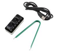 Kznifmk Mini Teclado Personalizado de 3 Teclas Copiar Pegar Cortar Seleccionar Ingresar Ctrl CV para Programador Audio Juego Acceso Directo Teclado Negro