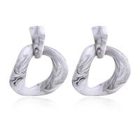 Kznifmk Moda Cadena Pendientes Grandes De Resina Pendientes De Acrílico De Gran Tamaño De La Vendimia Para Las Señoras Regalos De Joyería Elegante Mujer Gris