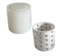 Kznifmk Molde de Gel de Sílice de Yeso, Anillo de Casa, Candelabro, Molde de Decoración de Anillo de Amor B