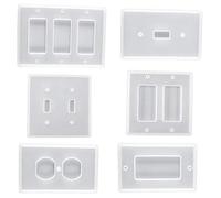 Kznifmk Molde de Silicona Hecho en Casa de Cristal Epoxi DIY para Panel de Asiento de Interruptor