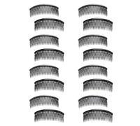 Kznifmk Negro Clip Pinza Peine de Pelo de 24 Dientes de Plastico 16pzs para Senora Chica