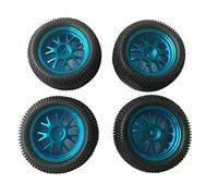 Kznifmk NeumáTico de Rueda de DiáMetro de Rueda en y de Metal Adecuado para 1/18 A959 A979 A969 Modelo de Autopartes