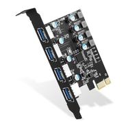 Kznifmk Nueva Tarjeta de Expansión USB Tipo una Tarjeta Adaptadora de 4 Puertos Computadora de Escritorio de Alta Velocidad Parte Trasera Frontal de 4 Puertos