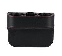Kznifmk Organizador de Asiento de Coche Bolsillo de Relleno de Espacio con Cubierta de PortáTil Universal Multifuncional Portavasos de Coche Receptor de Espacio en CuñA Caja (Negro)