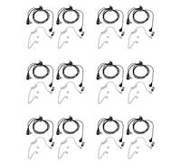 Kznifmk Paquete de 12 Estilo de Tubo Acústico Secreto de 2 Ptt Auriculares para Radio de 2 Vías Gp88S Gp300 Gp68 Gp2000 Gp88 Gp3188 Cp040 Cp1200 A8 A6 A10 A12 Etc