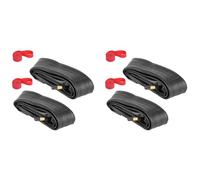 Kznifmk Paquete de 4 Tubos Interiores de Bicicleta 700X35-43C con 2 Tiras de Llanta Válvula Schrader Tubo de Neumático de Bicicleta de Goma para Bicicleta de Carretera 700C