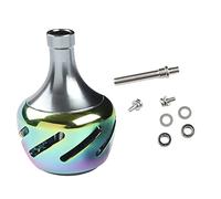 Kznifmk Perilla de Manejar de Carrete de Pesca Perilla de Pesca de Metal Repuestos Perilla de Pesca de Bricolaje para Rueda Giratoria de Carrete Baitcast,L